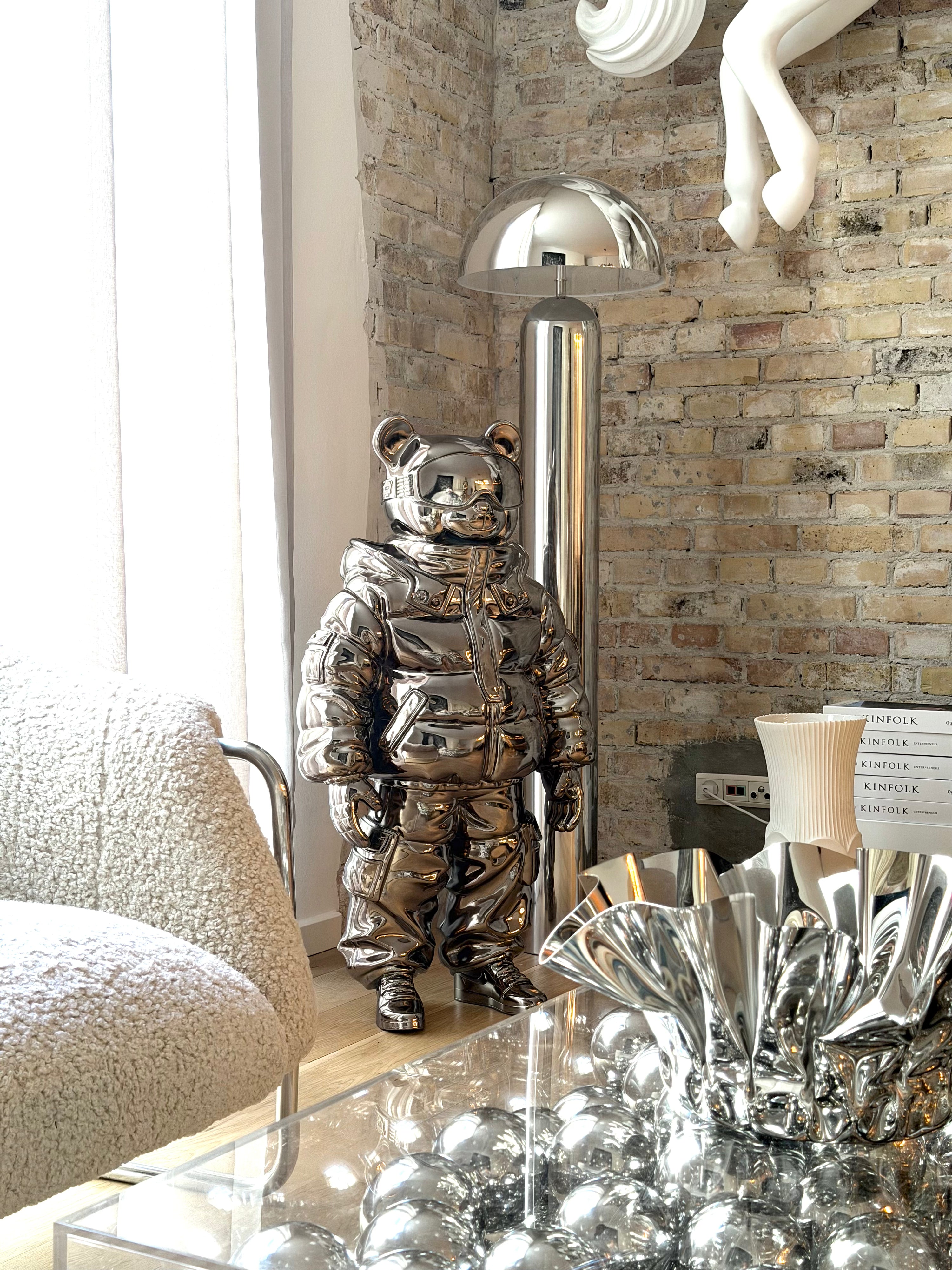 SCULPTURE ABWE 100CM / DARK CHROME