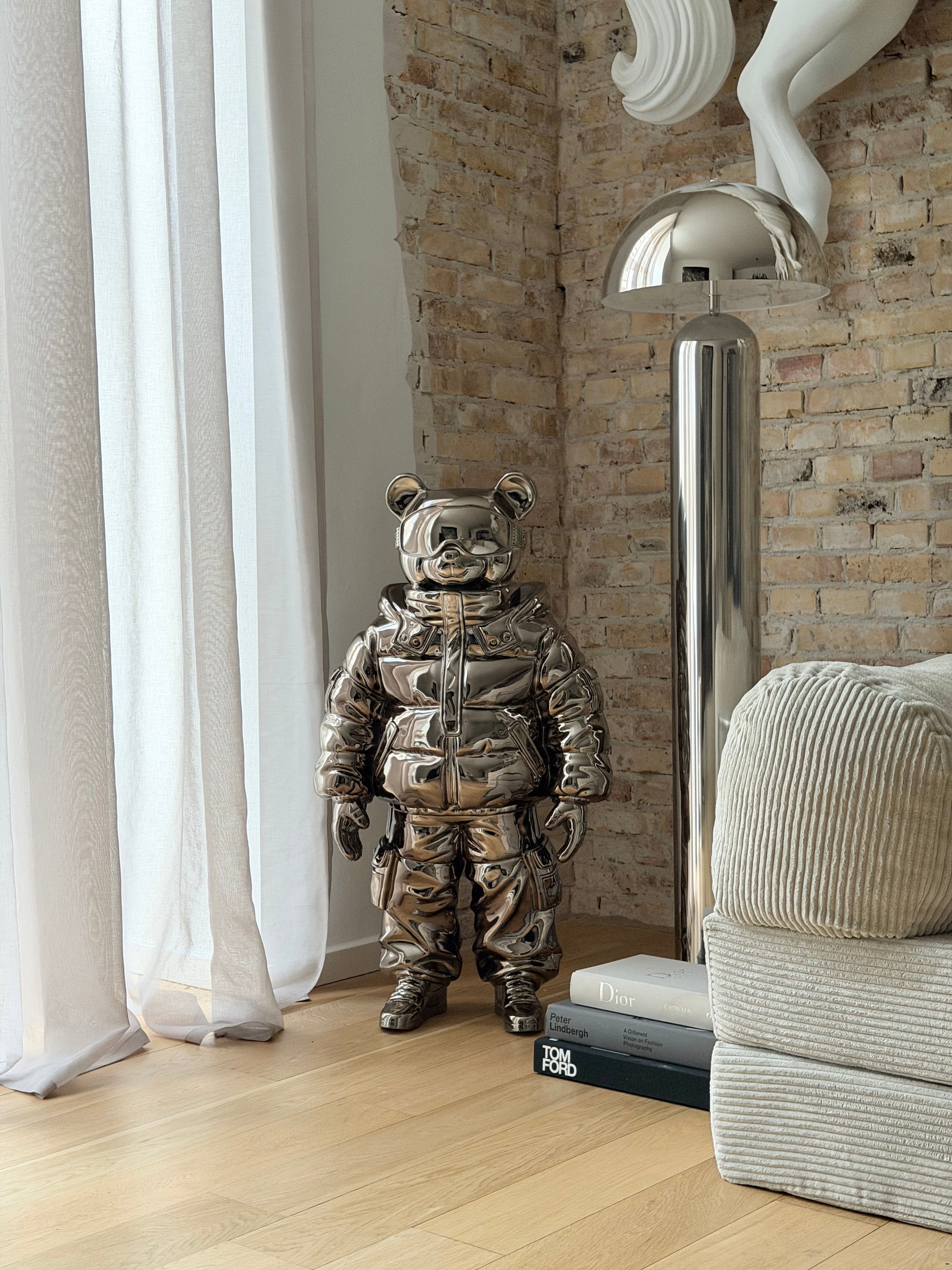 SCULPTURE ABWE 100CM / DARK CHROME