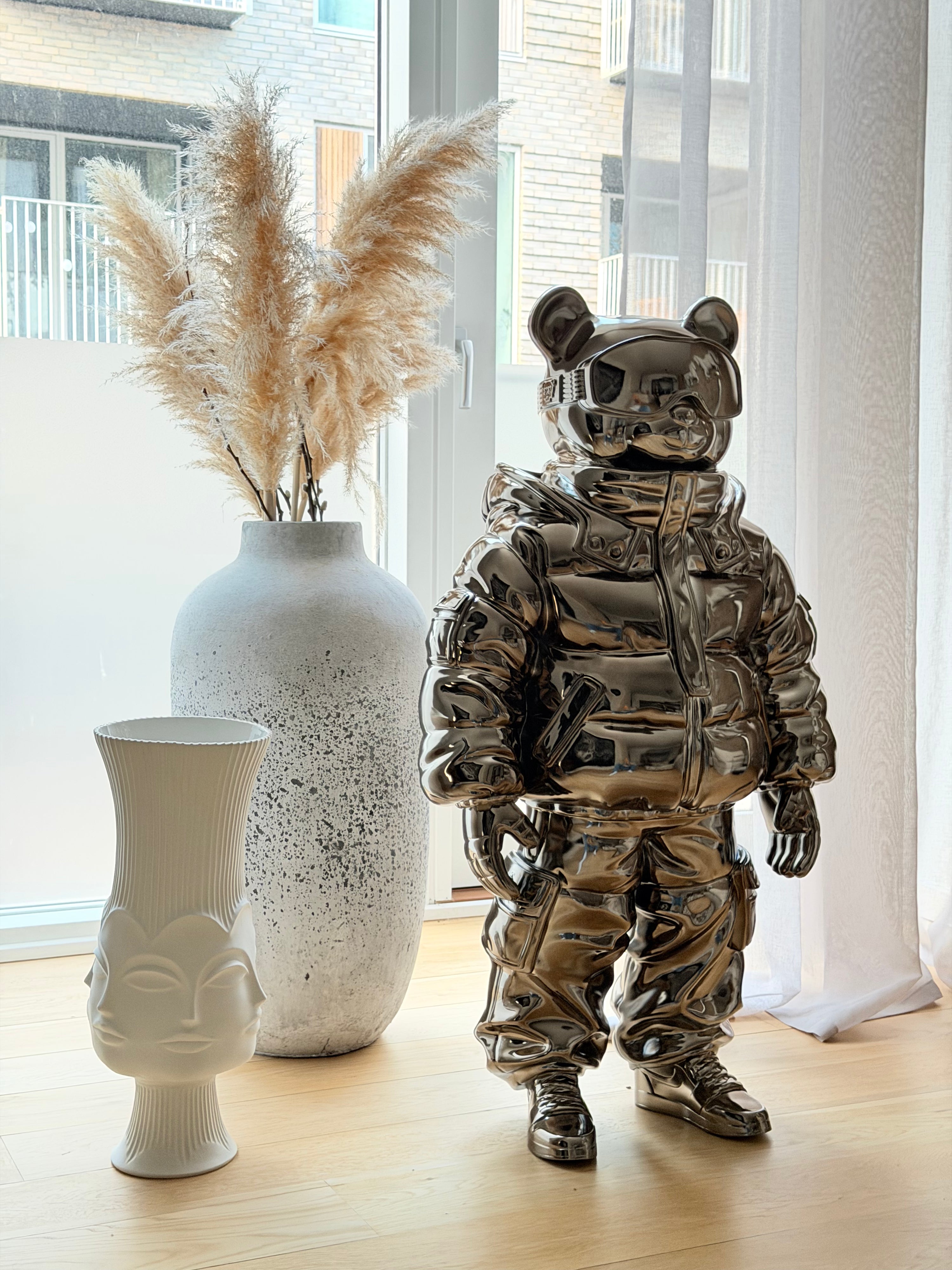 SCULPTURE ABWE 100CM / DARK CHROME