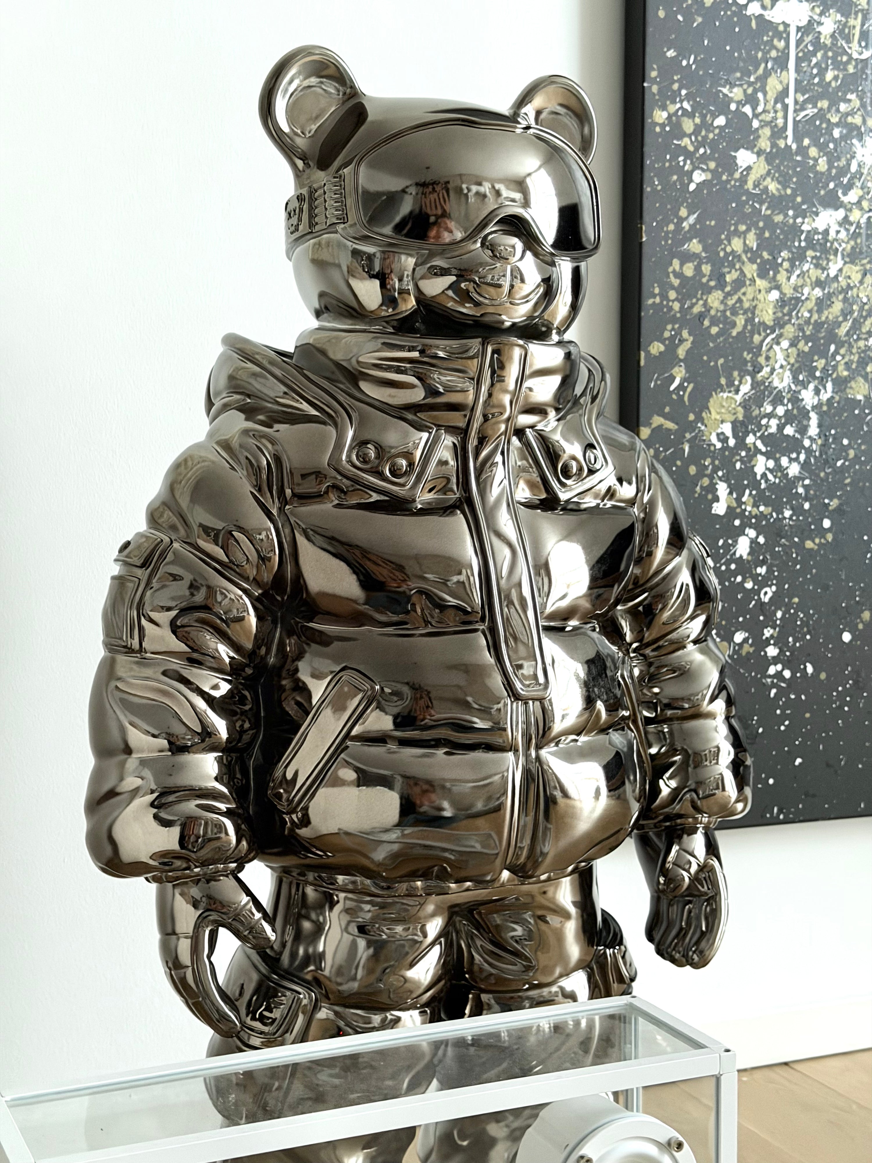 SCULPTURE ABWE 100CM / DARK CHROME