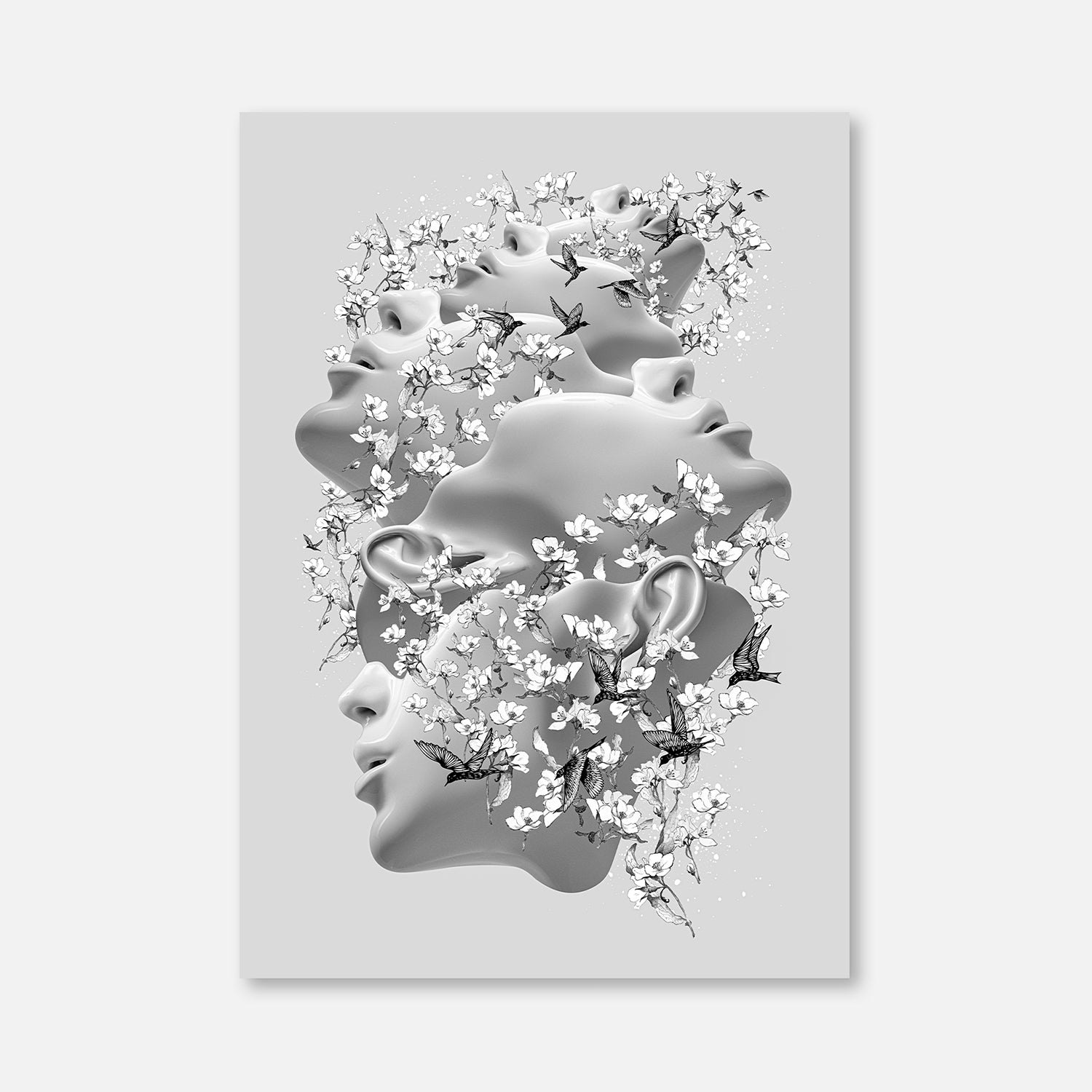 Deep Minds Flower Grey